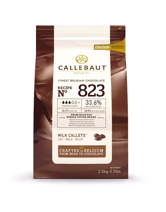 Шоколад молочный Callebaut Select 33,6%, 2,5кг (823)